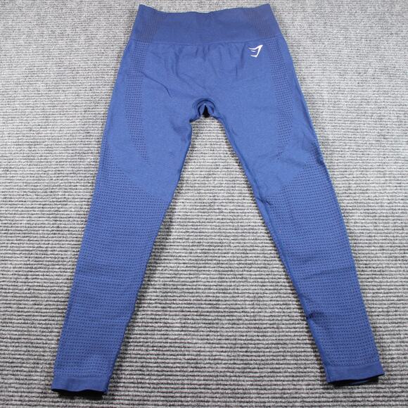 Gymshark Leggings Womens S Blue Energy Seamless High Waist - Picture 2 of 7